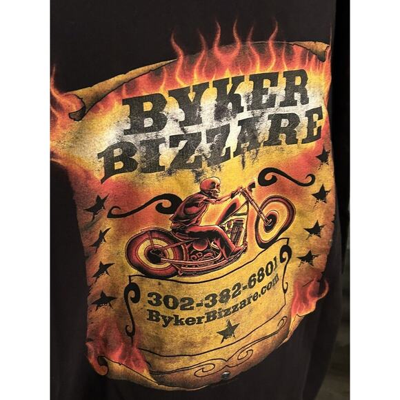 Byker Bizzare Polo Shirt Men's Size 2XL Button‎ Up Black - Picture 5 of 5